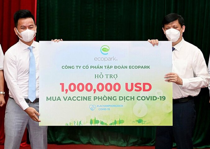 Ecopark hỗ trợ 1 triệu USD mua vaccine phòng Covid-19